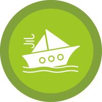 Shipwreck Glyph Multi Circle Icon vector