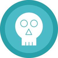 Skull Glyph Multi Circle Icon vector