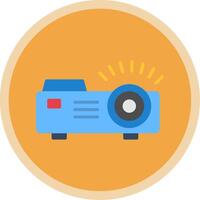 Projector Flat Multi Circle Icon vector