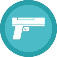 Gun Glyph Multi Circle Icon vector