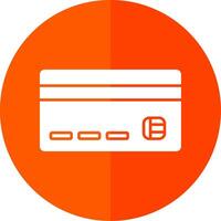 crédito tarjeta glifo rojo circulo icono vector