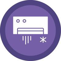 Air Conditioning Glyph Multi Circle Icon vector