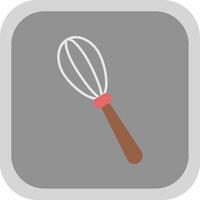 Whisk Flat Round Corner Icon vector