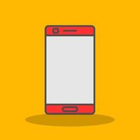 Mobile phone Filled Shadow Icon vector