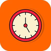 hora administración lleno naranja antecedentes icono vector