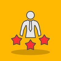 Experience Filled Shadow Icon vector