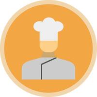 Chef Flat Multi Circle Icon vector