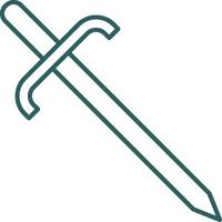 Cutlass Line Gradient Round Corner Icon vector