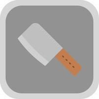 Cleaver Flat Round Corner Icon vector