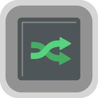 Shuffle Flat Round Corner Icon vector