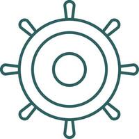 Helm Line Gradient Round Corner Icon vector