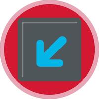 Down Left Flat Multi Circle Icon vector