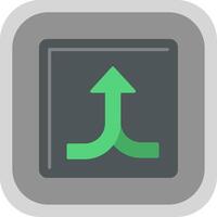 Split Flat Round Corner Icon vector