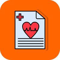 Health Filled Orange background Icon vector