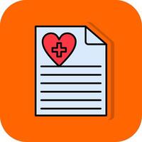 Health Filled Orange background Icon vector