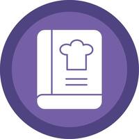 Cook Book Glyph Multi Circle Icon vector