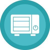 Oven Glyph Multi Circle Icon vector