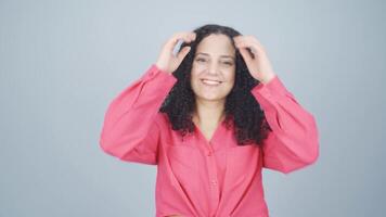 Young woman smiling at camera video