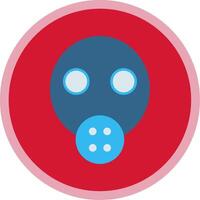 Gas Mask Flat Multi Circle Icon vector