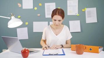 The woman who signed the paperwork. video