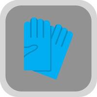 Hand Gloves Flat Round Corner Icon vector