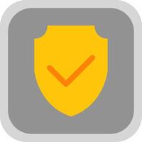 Shield Flat Round Corner Icon vector