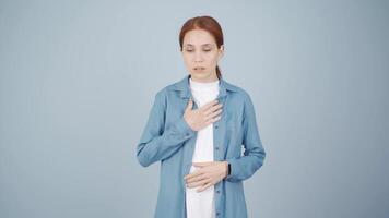 polmone paziente è sperimentare brevità di respiro. video