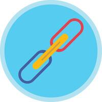 Link Flat Multi Circle Icon vector