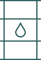 Oil Barrel Line Gradient Round Corner Icon vector