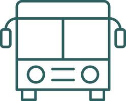 Bus Line Gradient Round Corner Icon vector