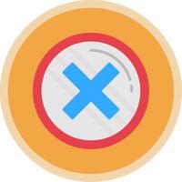 Cancel Flat Multi Circle Icon vector