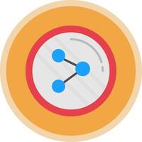Share Flat Multi Circle Icon vector