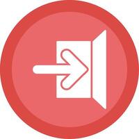 Sign In Glyph Multi Circle Icon vector