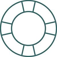 Life Saver Line Gradient Round Corner Icon vector