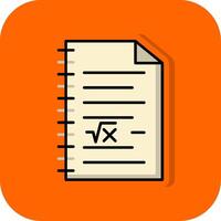 Math Filled Orange background Icon vector