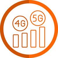 High Speed Line Orange Circle Icon vector