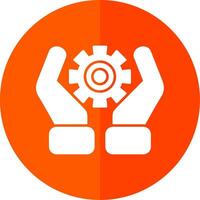 Industry Glyph Red Circle Icon vector