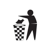 unique trash can icon vector