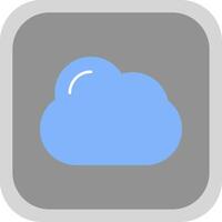 Cloud Flat Round Corner Icon vector