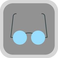 Goggles Flat Round Corner Icon vector