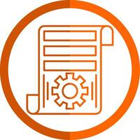 Project Line Orange Circle Icon vector