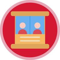 Ticket Box Flat Multi Circle Icon vector