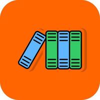 Files Filled Orange background Icon vector