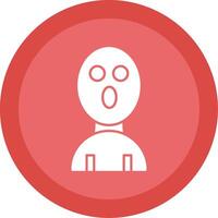 Balaclava Glyph Multi Circle Icon vector