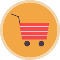 Trolley Flat Multi Circle Icon vector