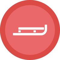 Sled Glyph Multi Circle Icon vector