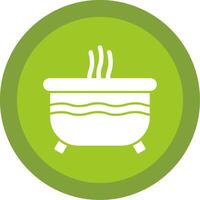 Hot Tub Glyph Multi Circle Icon vector