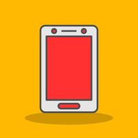 Smartphone Filled Shadow Icon vector
