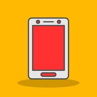 Smartphone Filled Shadow Icon vector