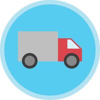 Cargo Van Flat Multi Circle Icon vector